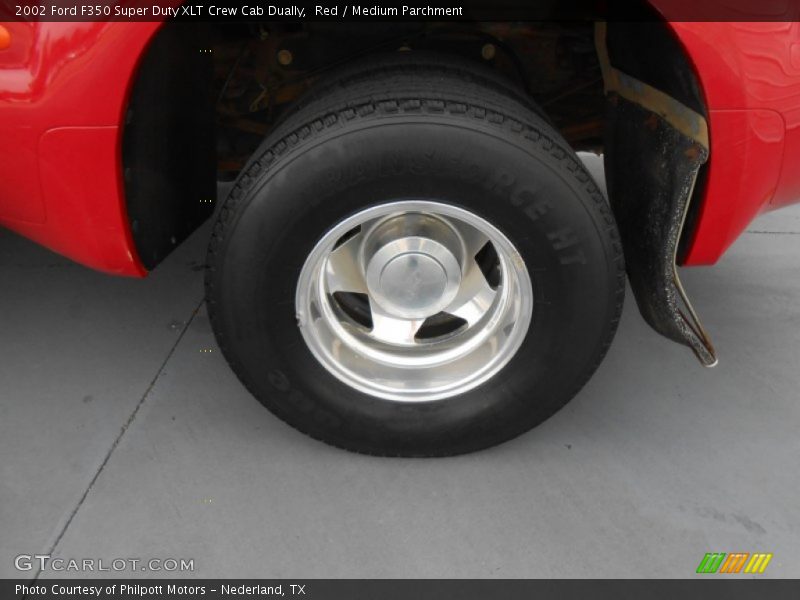 Red / Medium Parchment 2002 Ford F350 Super Duty XLT Crew Cab Dually