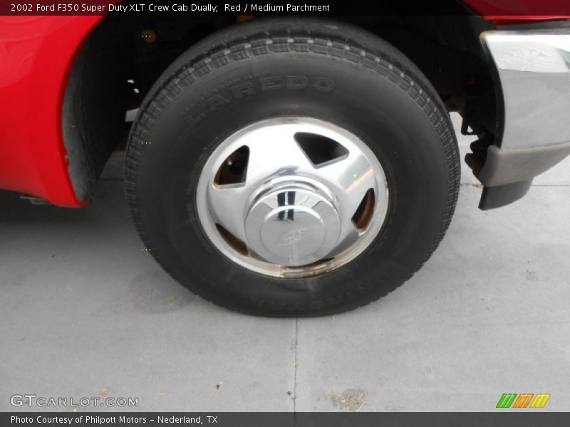 Red / Medium Parchment 2002 Ford F350 Super Duty XLT Crew Cab Dually