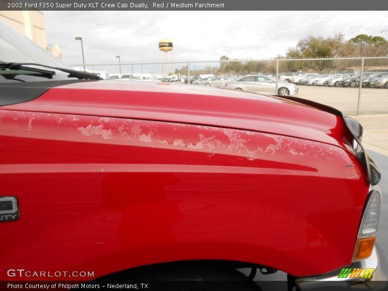 Red / Medium Parchment 2002 Ford F350 Super Duty XLT Crew Cab Dually