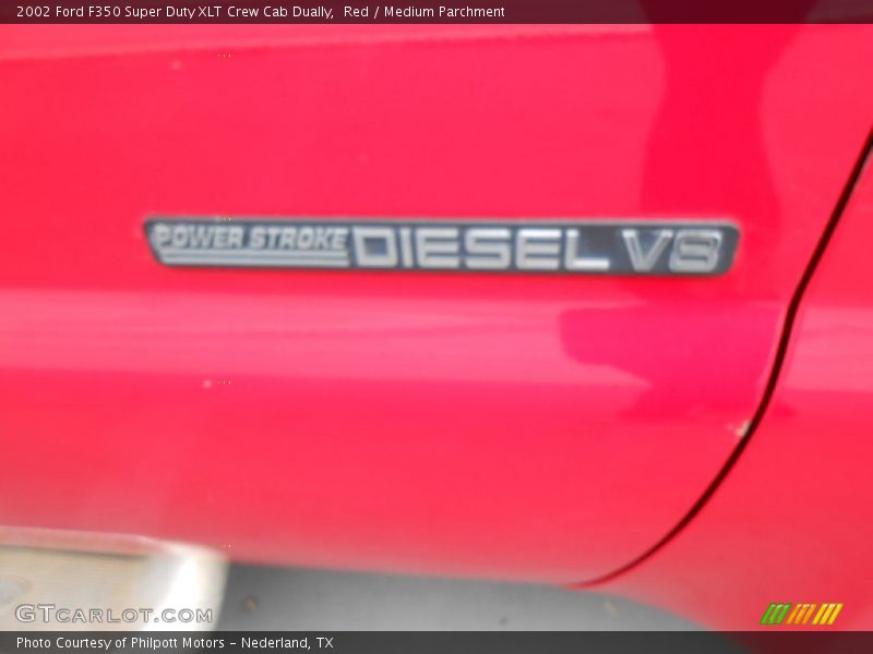 Red / Medium Parchment 2002 Ford F350 Super Duty XLT Crew Cab Dually