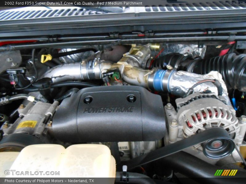 Red / Medium Parchment 2002 Ford F350 Super Duty XLT Crew Cab Dually