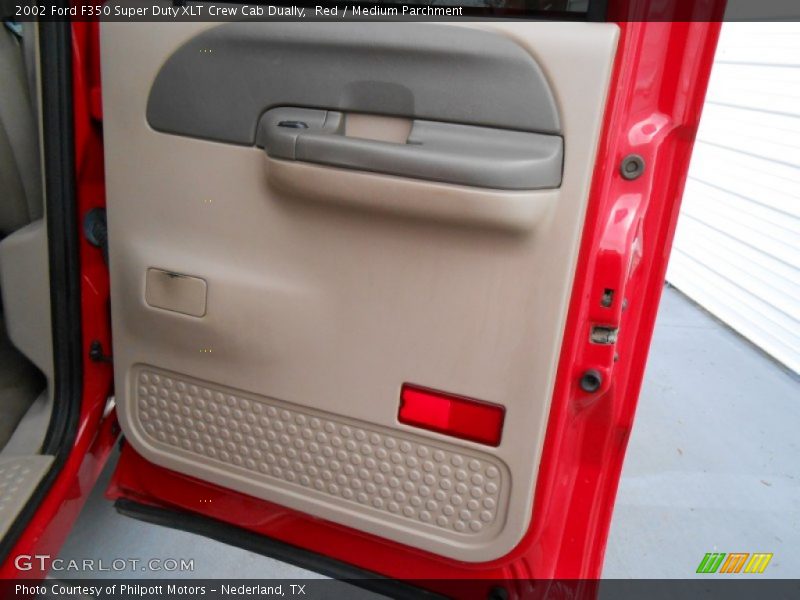 Red / Medium Parchment 2002 Ford F350 Super Duty XLT Crew Cab Dually