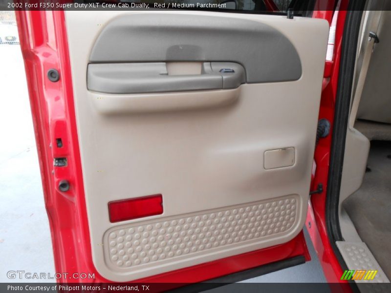Red / Medium Parchment 2002 Ford F350 Super Duty XLT Crew Cab Dually