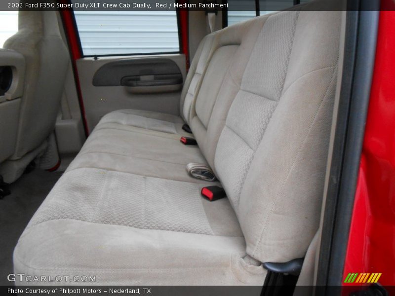 Red / Medium Parchment 2002 Ford F350 Super Duty XLT Crew Cab Dually