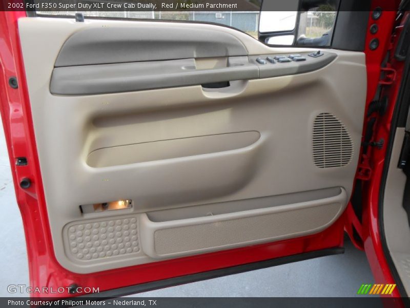 Red / Medium Parchment 2002 Ford F350 Super Duty XLT Crew Cab Dually