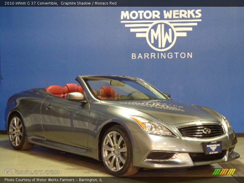 Graphite Shadow / Monaco Red 2010 Infiniti G 37 Convertible