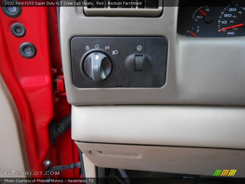 Red / Medium Parchment 2002 Ford F350 Super Duty XLT Crew Cab Dually