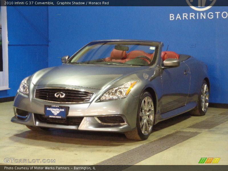 Graphite Shadow / Monaco Red 2010 Infiniti G 37 Convertible
