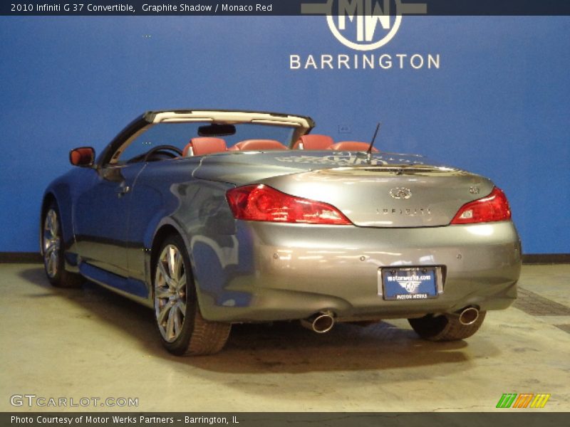 Graphite Shadow / Monaco Red 2010 Infiniti G 37 Convertible