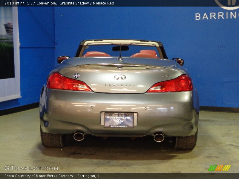 Graphite Shadow / Monaco Red 2010 Infiniti G 37 Convertible