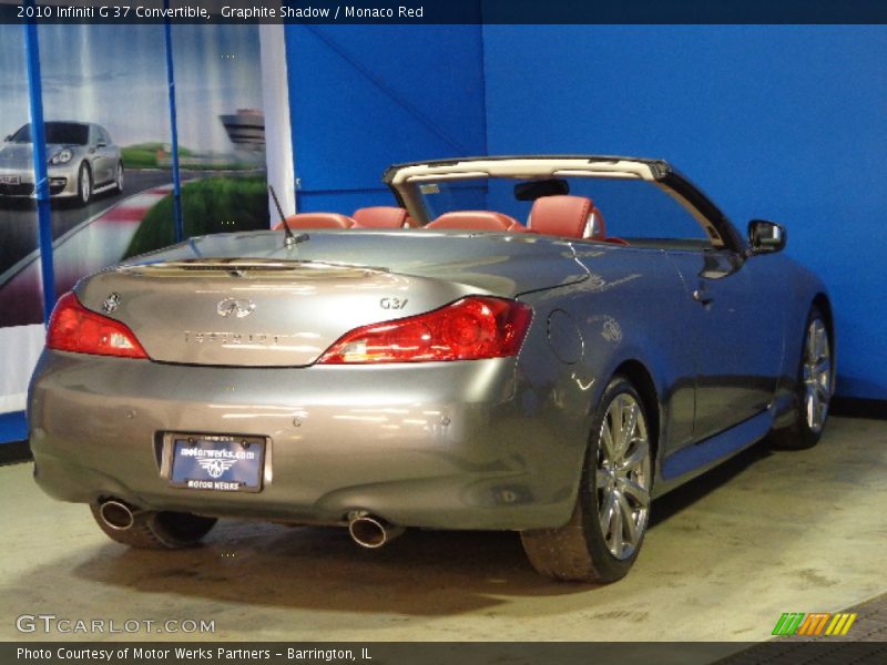 Graphite Shadow / Monaco Red 2010 Infiniti G 37 Convertible