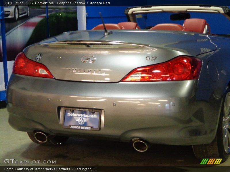 Graphite Shadow / Monaco Red 2010 Infiniti G 37 Convertible