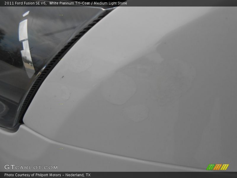 White Platinum Tri-Coat / Medium Light Stone 2011 Ford Fusion SE V6