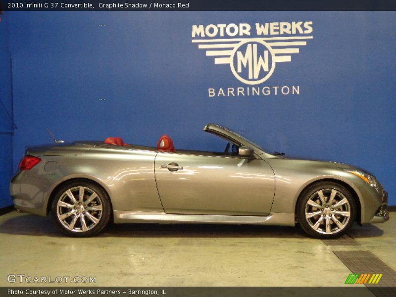 Graphite Shadow / Monaco Red 2010 Infiniti G 37 Convertible