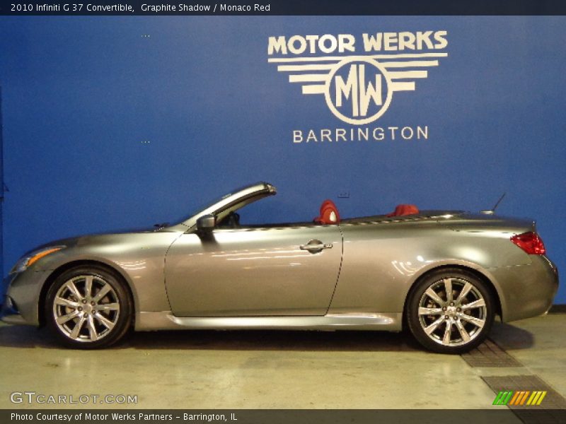 Graphite Shadow / Monaco Red 2010 Infiniti G 37 Convertible