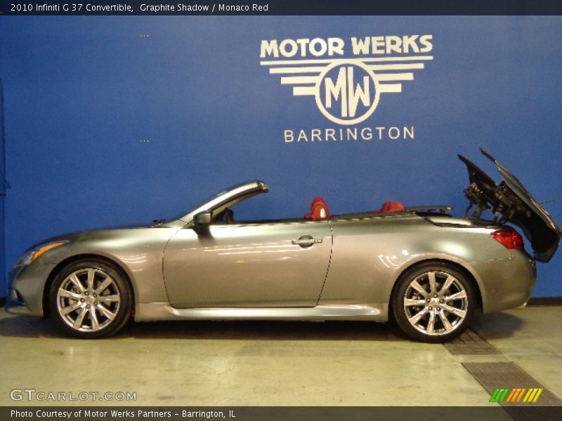 Graphite Shadow / Monaco Red 2010 Infiniti G 37 Convertible