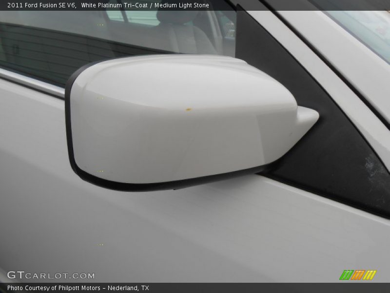 White Platinum Tri-Coat / Medium Light Stone 2011 Ford Fusion SE V6