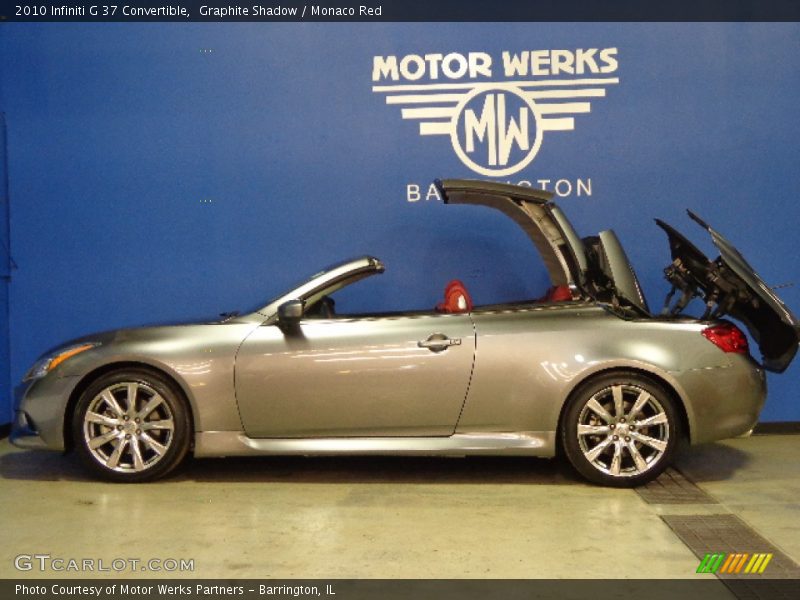 Graphite Shadow / Monaco Red 2010 Infiniti G 37 Convertible