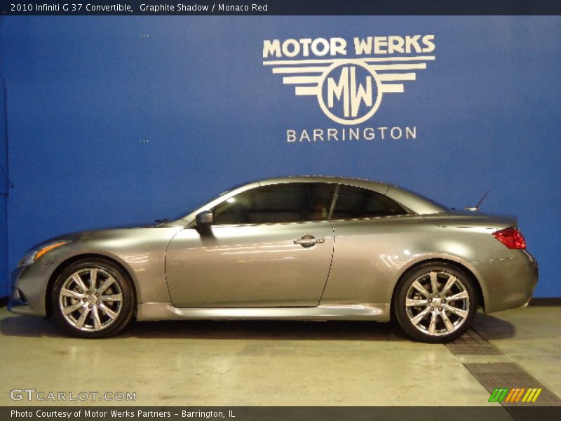 Graphite Shadow / Monaco Red 2010 Infiniti G 37 Convertible