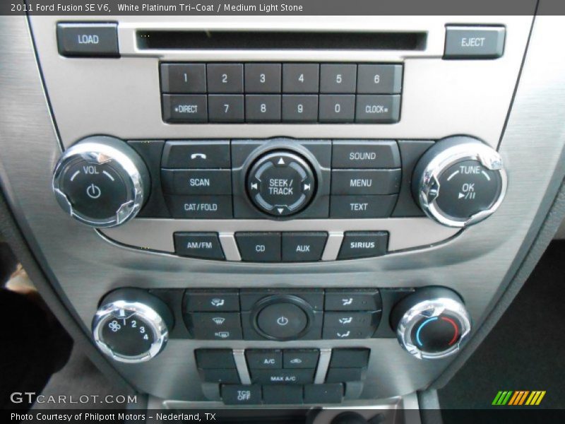 White Platinum Tri-Coat / Medium Light Stone 2011 Ford Fusion SE V6