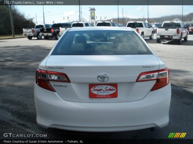 Super White / Ivory 2012 Toyota Camry L
