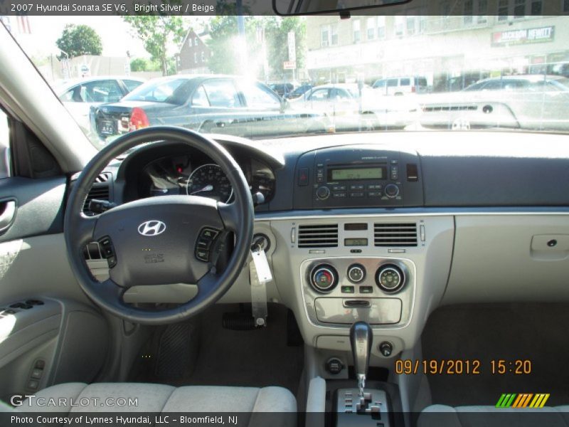 Bright Silver / Beige 2007 Hyundai Sonata SE V6