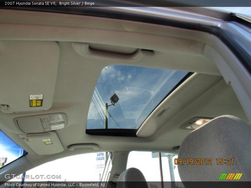 Bright Silver / Beige 2007 Hyundai Sonata SE V6