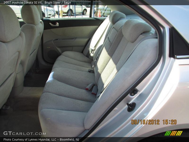 Bright Silver / Beige 2007 Hyundai Sonata SE V6