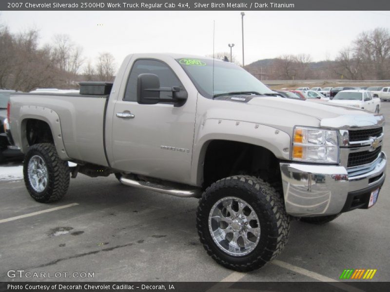 Silver Birch Metallic / Dark Titanium 2007 Chevrolet Silverado 2500HD Work Truck Regular Cab 4x4