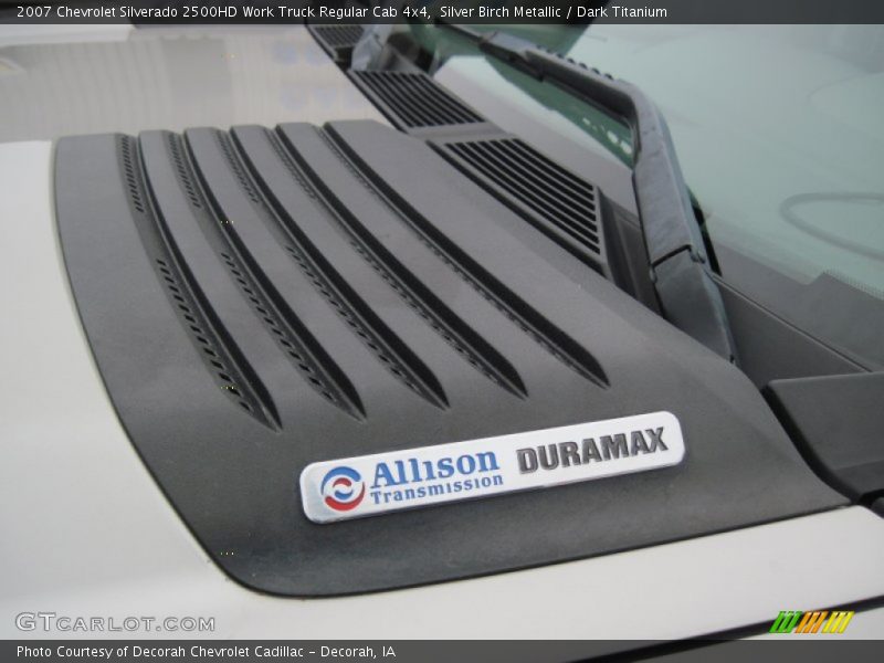 Silver Birch Metallic / Dark Titanium 2007 Chevrolet Silverado 2500HD Work Truck Regular Cab 4x4