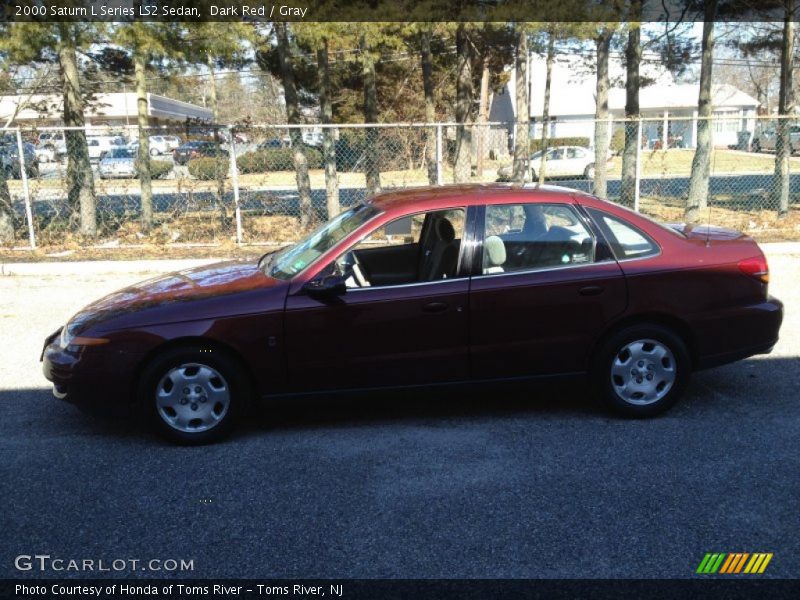 Dark Red / Gray 2000 Saturn L Series LS2 Sedan