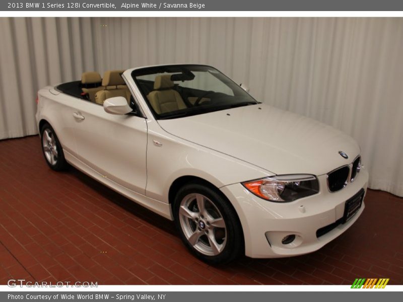 Alpine White / Savanna Beige 2013 BMW 1 Series 128i Convertible