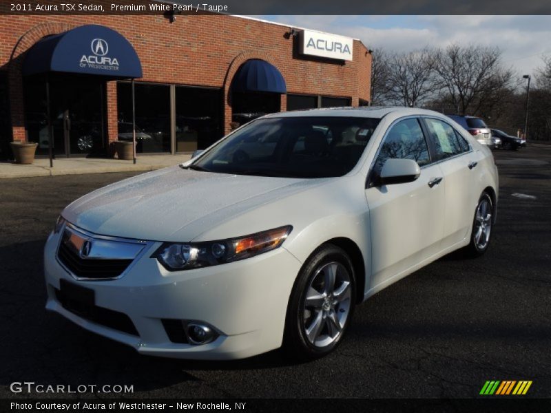 Premium White Pearl / Taupe 2011 Acura TSX Sedan