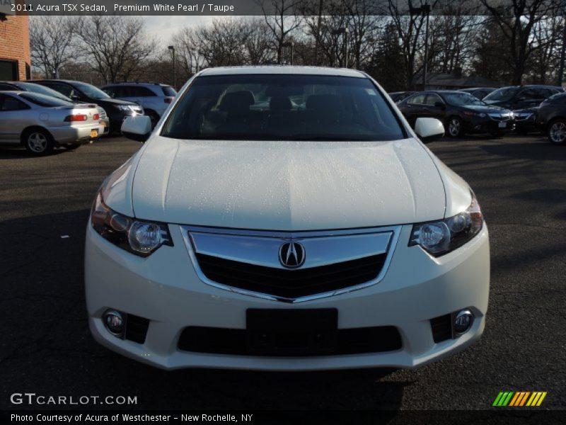 Premium White Pearl / Taupe 2011 Acura TSX Sedan