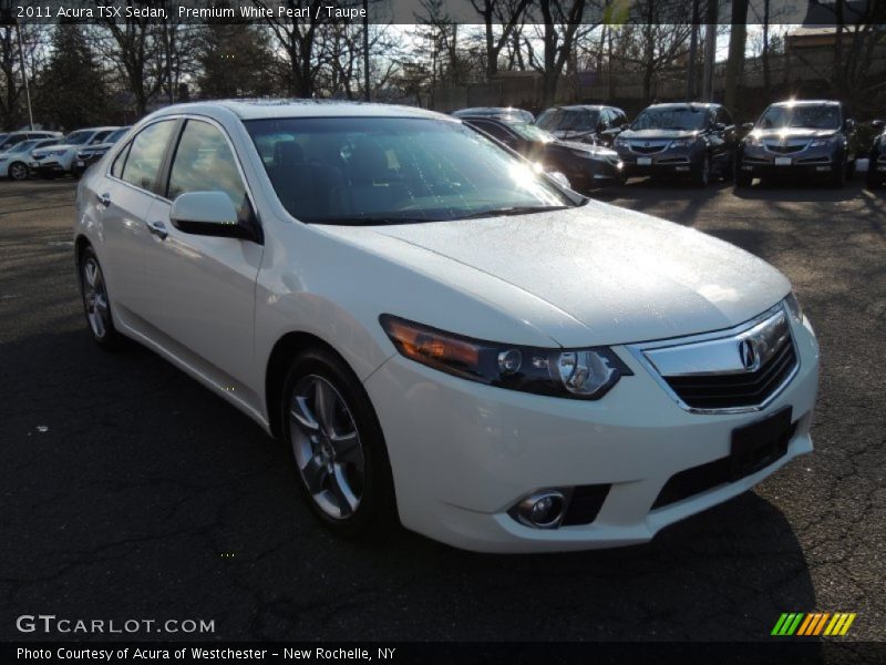 Premium White Pearl / Taupe 2011 Acura TSX Sedan