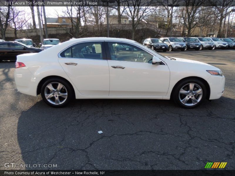 Premium White Pearl / Taupe 2011 Acura TSX Sedan
