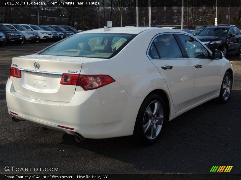 Premium White Pearl / Taupe 2011 Acura TSX Sedan