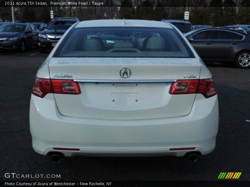 Premium White Pearl / Taupe 2011 Acura TSX Sedan