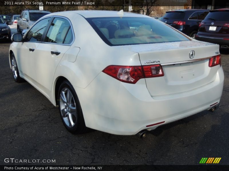 Premium White Pearl / Taupe 2011 Acura TSX Sedan