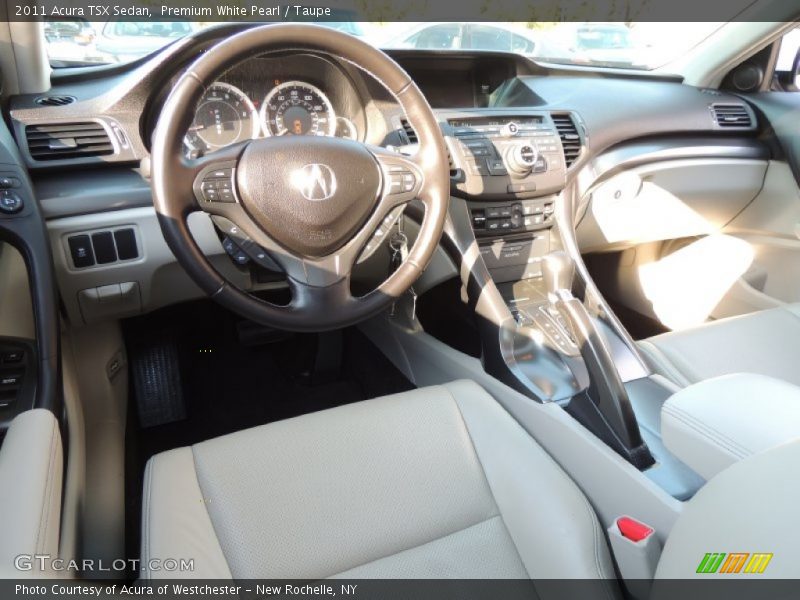 Premium White Pearl / Taupe 2011 Acura TSX Sedan