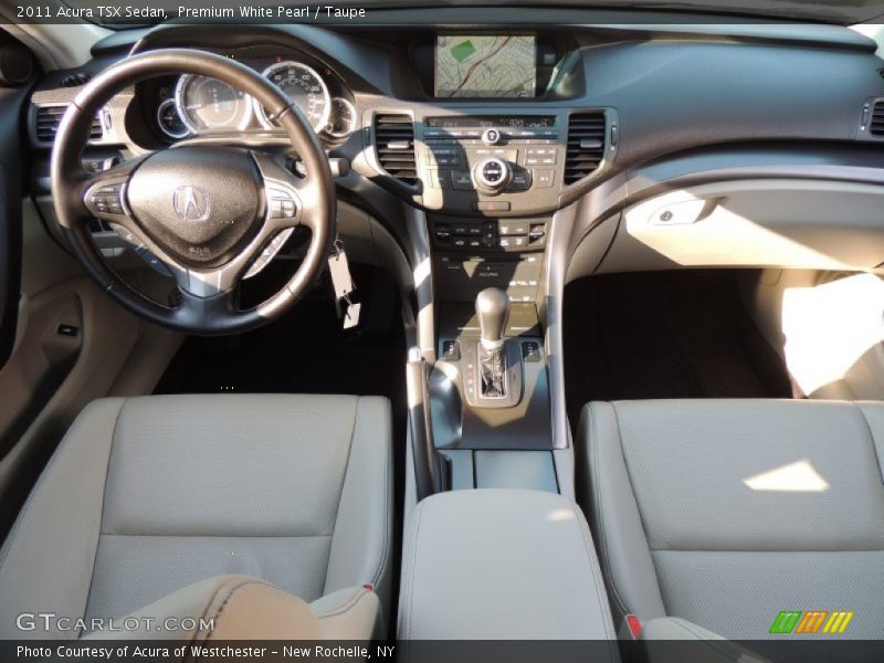 Premium White Pearl / Taupe 2011 Acura TSX Sedan