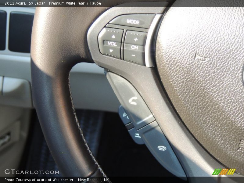 Premium White Pearl / Taupe 2011 Acura TSX Sedan