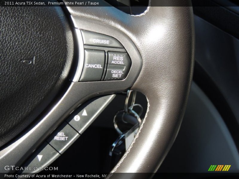 Premium White Pearl / Taupe 2011 Acura TSX Sedan