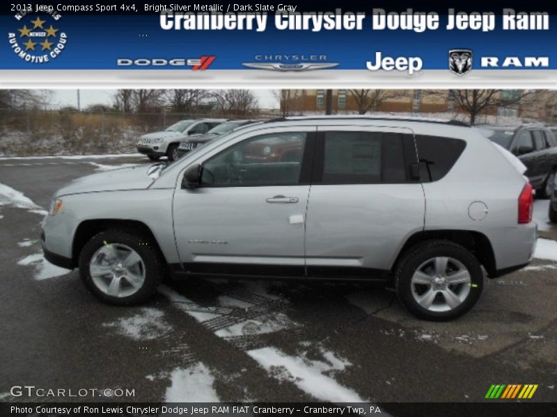 Bright Silver Metallic / Dark Slate Gray 2013 Jeep Compass Sport 4x4