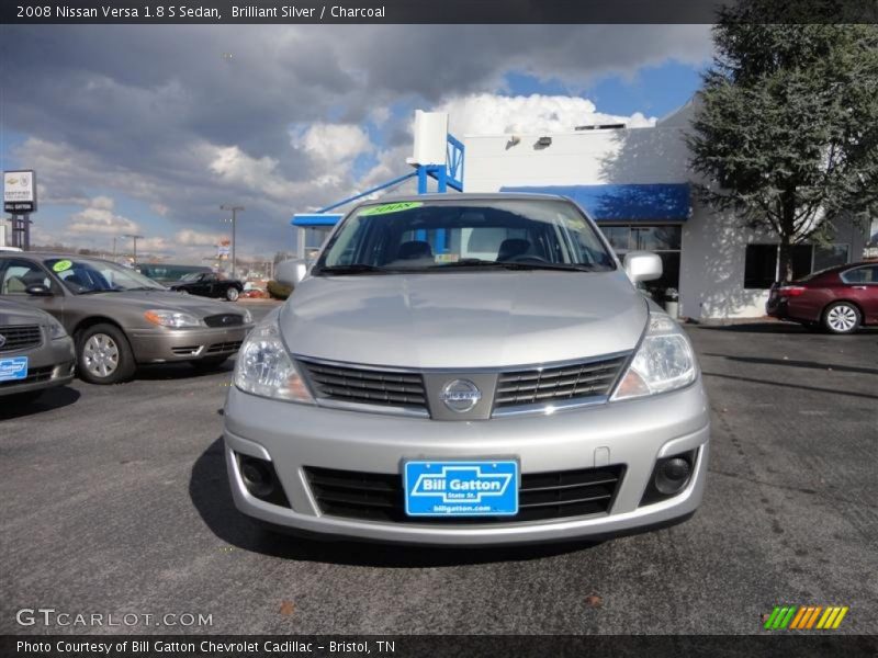 Brilliant Silver / Charcoal 2008 Nissan Versa 1.8 S Sedan