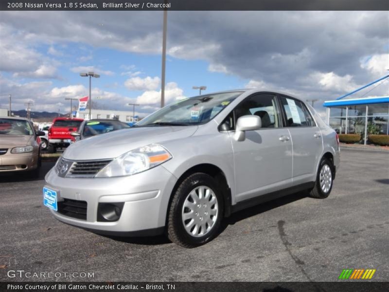 Brilliant Silver / Charcoal 2008 Nissan Versa 1.8 S Sedan