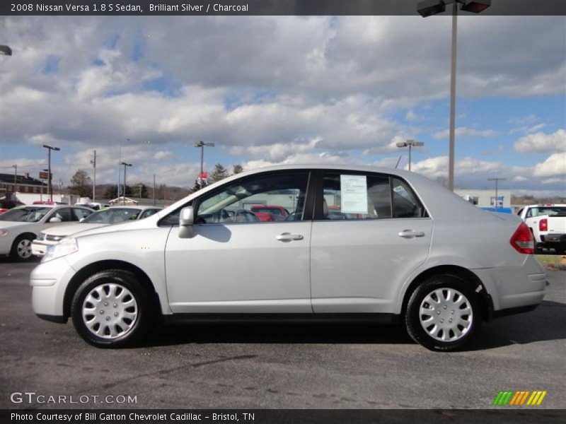 Brilliant Silver / Charcoal 2008 Nissan Versa 1.8 S Sedan