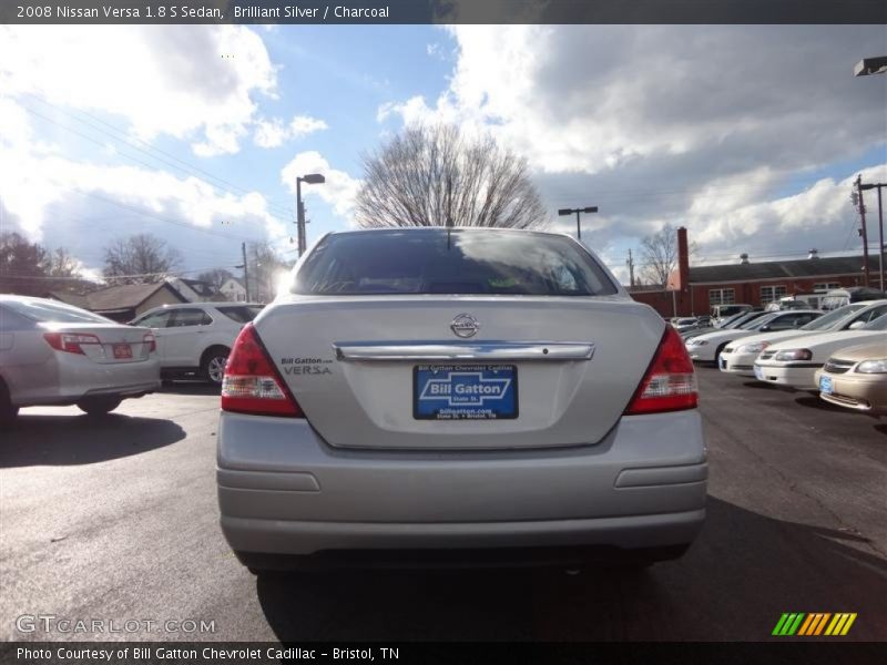 Brilliant Silver / Charcoal 2008 Nissan Versa 1.8 S Sedan