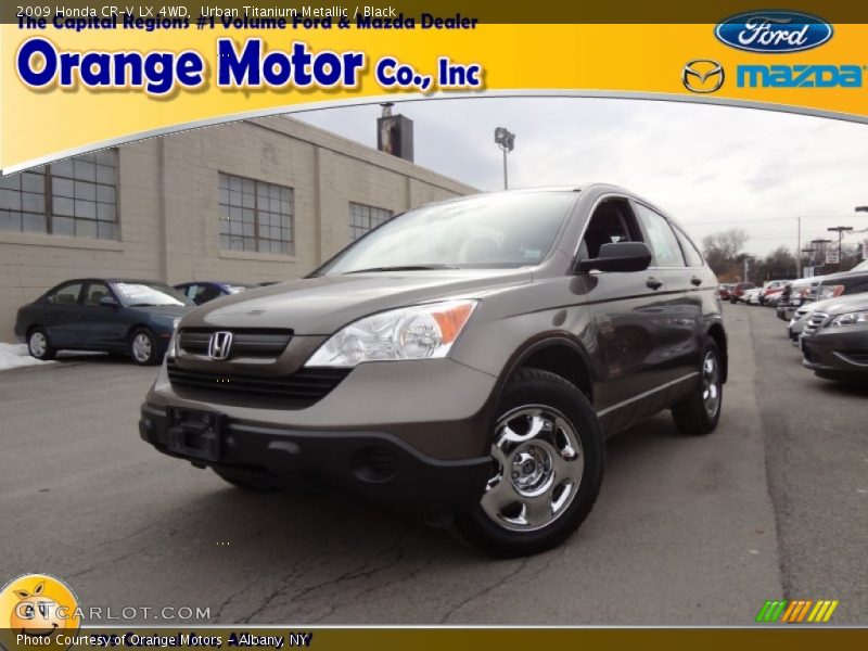 Urban Titanium Metallic / Black 2009 Honda CR-V LX 4WD