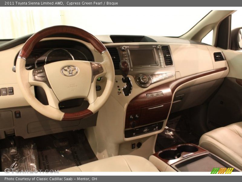 Cypress Green Pearl / Bisque 2011 Toyota Sienna Limited AWD